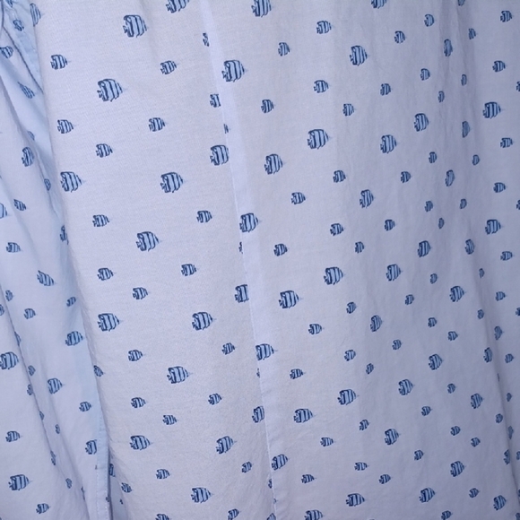 Bar III Slim-Fit White and Blue Casual Button-Down Shirt, XL - Picture 4 of 7